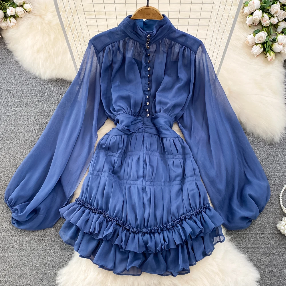 Women's Runway Fashion Spring Summer Long Sleeve Vintage Short Dress Female High Waist Chic Party A-line Dress TB974
Women's Runway Fashion Spring Summer Long Sleeve Vintage Short Dress Female High Waist Chic Party A-line Dress TB974