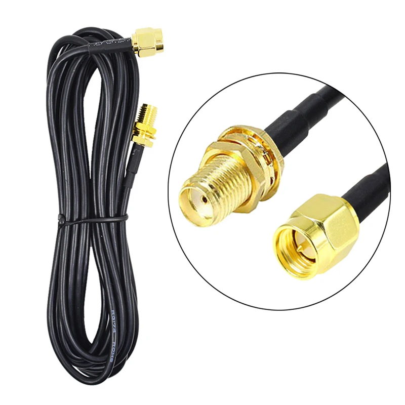 

Free Shipping 5m 8m 10m RG174 RP-SMA Extension Cable Male to Female Feeder for Coaxial Wi Fi WLAN Network Card Router Antenna