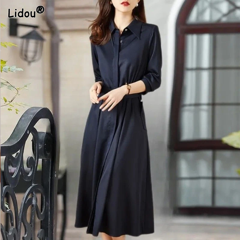 Spring Summer Autumn Thin 2022 Women's Clothing Turn-down Collar Solid Elegant Pockets Button Temperament Intellectual Vintage
Spring Summer Autumn Thin 2022 Women's Clothing Turn-down Collar Solid Elegant Pockets Button Temperament Intellectual Vintage