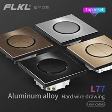 FLKL Wall Power light Switch Silver Brushed Aluminum Panel Modern Lighting Switch Electrical Outlet 2Gang 2 Way Door Bell Switch
FLKL Wall Power light Switch Silver Brushed Aluminum Panel Modern Lighting Switch Electrical Outlet 2Gang 2 Way Door Bell Switch