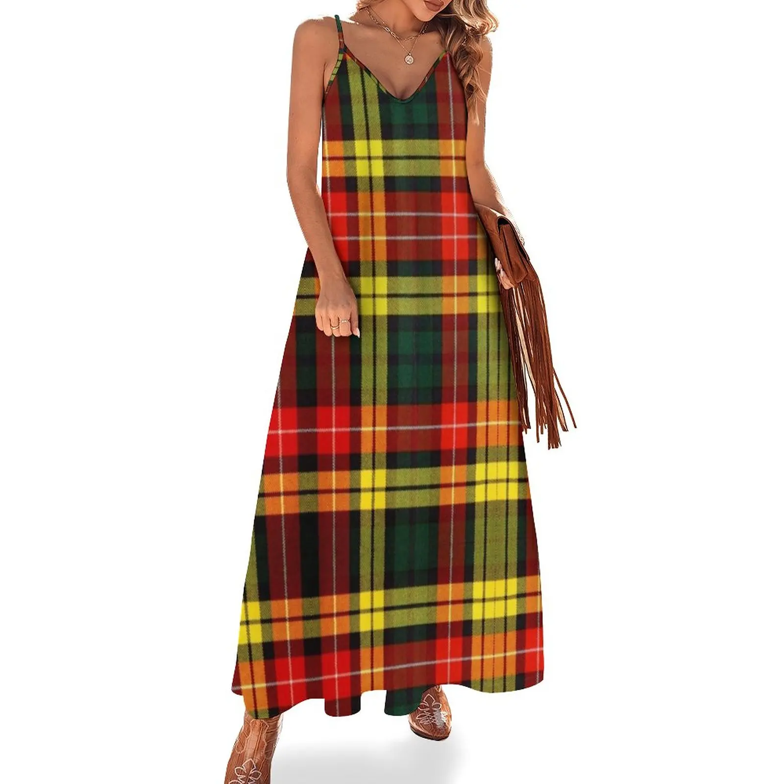 

Buchanan Tartan Sleeveless Dress dress women summer chic and elegant woman dress dresses for woman summer dresses womens 2023