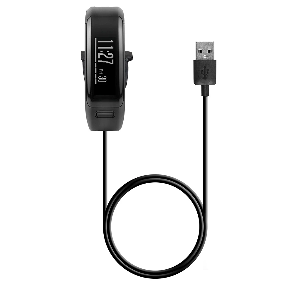 

1M USB Fast Charging Cable Bracelet Charger Dock Base For Garmin Vivosmart HR HR+ Approach X40 Durable Smart Watch Accessories