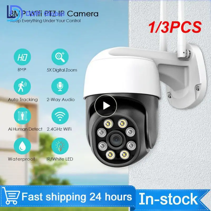 

1/3PCS 8MP Binocular Security Camera Outdoor WiFi PTZ Dual Lens 4MP Surveillance CCTV IP Camera AI Tracking P2P IP66 ICsee