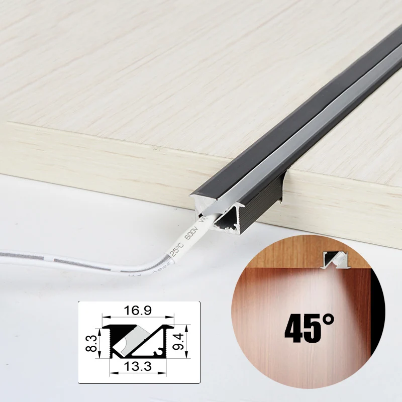 45 Degree Led Under Cabinet Invisible Light Bar Bookcase Layer Shelf Recessed Aluminum Profile Kitchen Closet hide Lighting 12V
45 Degree Led Under Cabinet Invisible Light Bar Bookcase Layer Shelf Recessed Aluminum Profile Kitchen Closet hide Lighting 12V