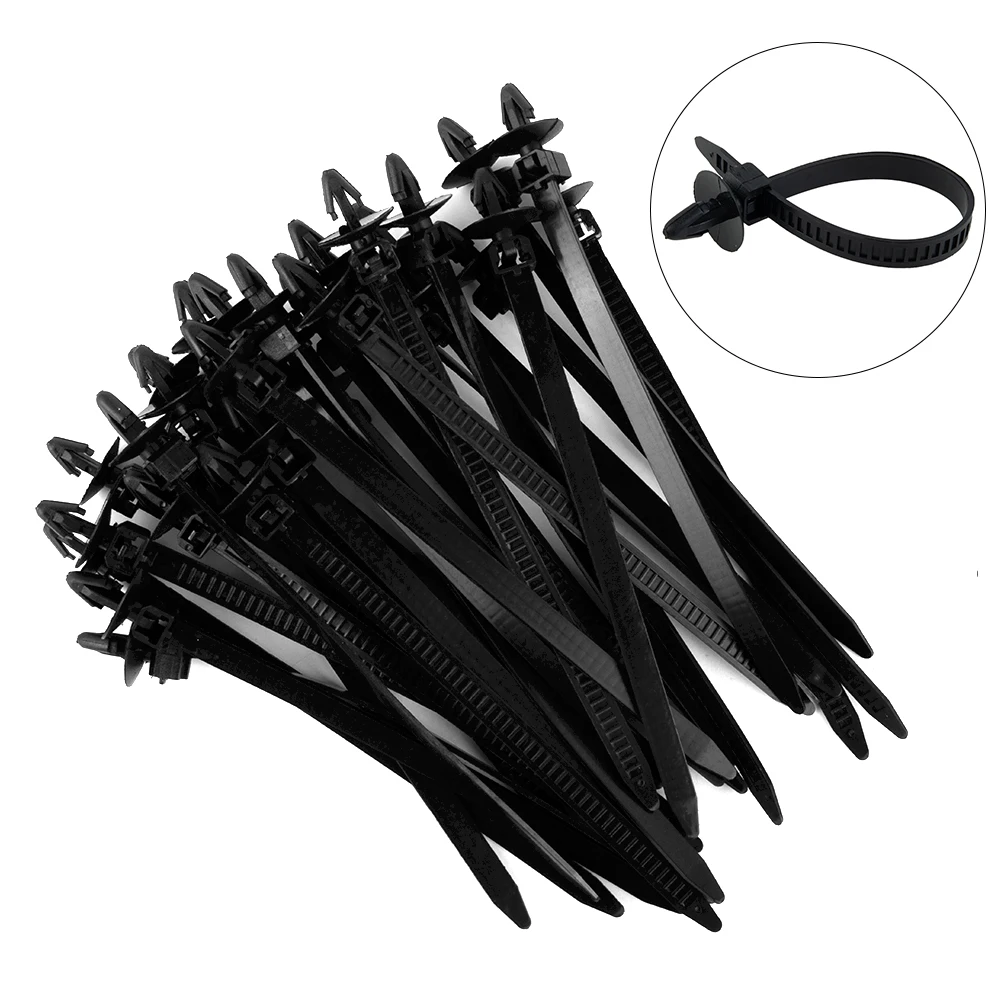 14cm Cable Ties Clamp 30pcs 200mm Self-Locking Zip Nylon Black For Car Strap Push Ties Retainer Durable Useful
14cm Cable Ties Clamp 30pcs 200mm Self-Locking Zip Nylon Black For Car Strap Push Ties Retainer Durable Useful