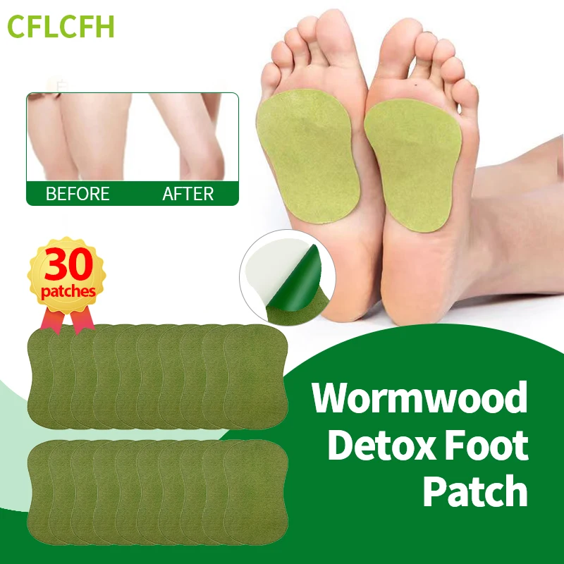 

Detox Foot Patches 10/20/30pcs Natural Wormwood Body Toxin Detoxification Deep Cleansing Stress Relief Help Sleeping Feet Pads