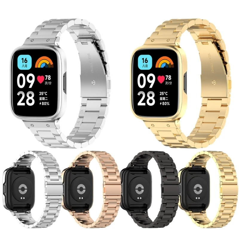 Stainless Steel Comfortable Strap Compatible for Watch 3 Lite/Active Waterproof Adjustable Wristband Metal Bracelet Loop
Stainless Steel Comfortable Strap Compatible for Watch 3 Lite/Active Waterproof Adjustable Wristband Metal Bracelet Loop