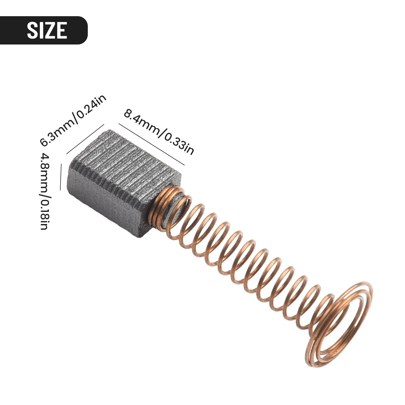Carbon Brush Carbon Brushes For D4000 Rotary Tool 4.8×6.8×8.6mm Brushes Carbon Brushes Metal+carbon High Quality 100% Brand New
Carbon Brush Carbon Brushes For D4000 Rotary Tool 4.8×6.8×8.6mm Brushes Carbon Brushes Metal+carbon High Quality 100% Brand New