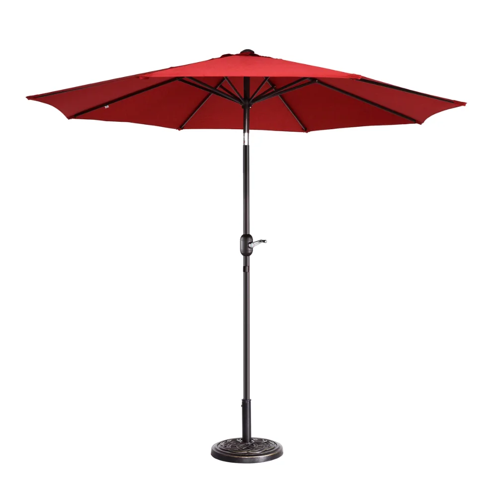 

9' Outdoor Patio Umbrella with 8 Ribs,Aluminum Pole and Auto Tilt,Fade Resistant Market Umbrella, 108.00 X 108.00 X 94.50 Inches