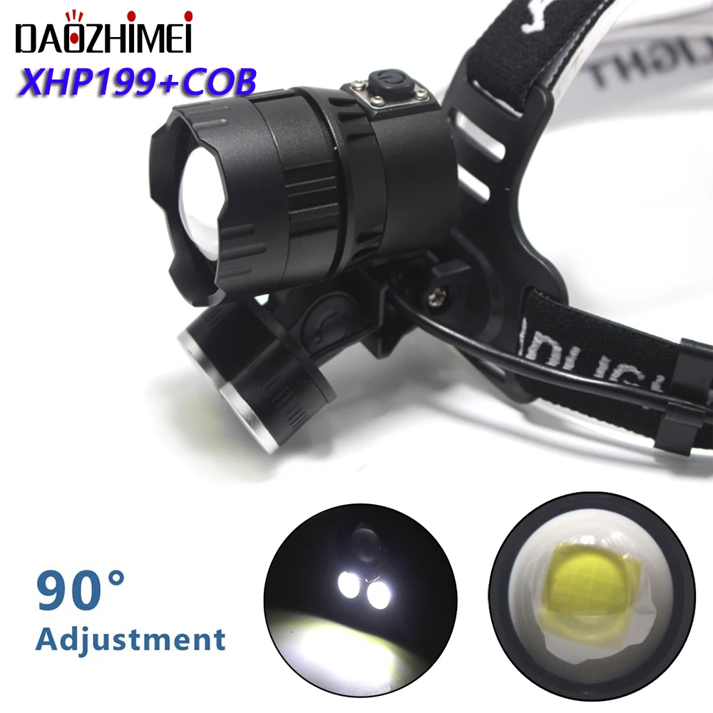 

XHP199 Most Powerful Led Headlamp XHP160 High Power Led Headlight 18650 Rechargeable Head flashlight Usb Fishing Head Lamp