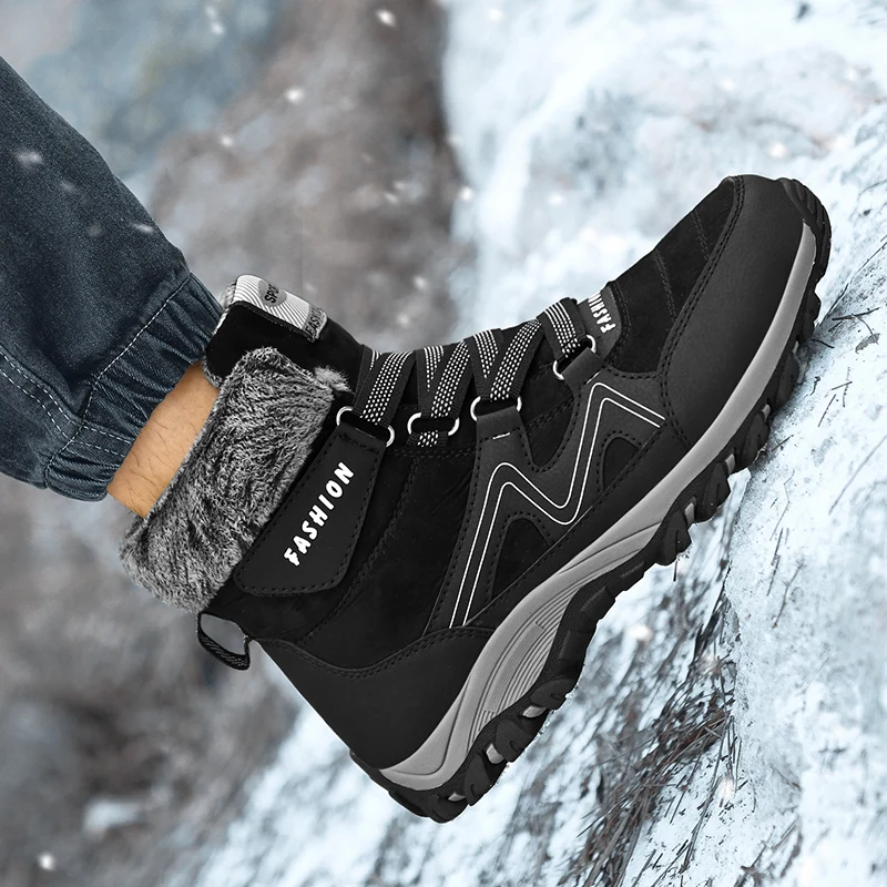 Winter Men's Snow Boots Waterproof Non-Slip Comfortable Warm Plush Lining Outdoor Ski Ankle Boots For Men 
Winter Men's Snow Boots Waterproof Non-Slip Comfortable Warm Plush Lining Outdoor Ski Ankle Boots For Men