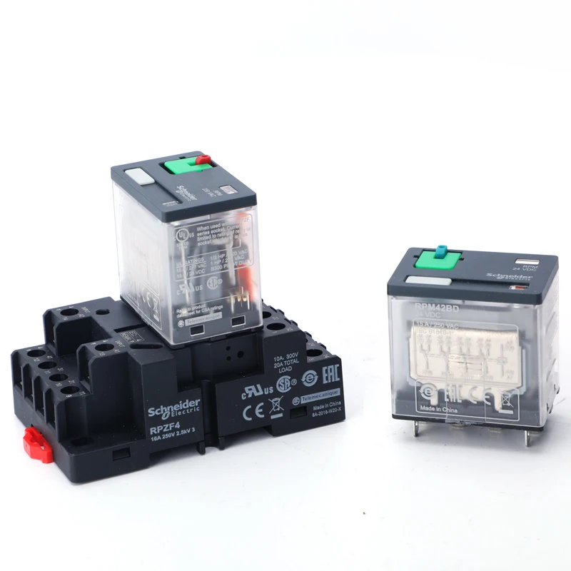 

Schneider electric RPM power plug-in relays with LED RXM42F7 4CO 15A 120V AC