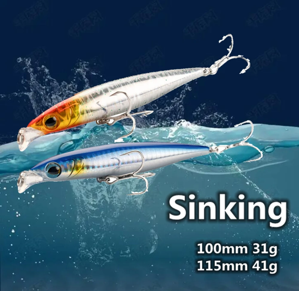 Sinking Pencil Lure 100mm 31g 115mm 41g Freshwater Sea Diving Artificial Bait FakeBait For Trout Pike Perch Tackle Wobblers
Sinking Pencil Lure 100mm 31g 115mm 41g Freshwater Sea Diving Artificial Bait FakeBait For Trout Pike Perch Tackle Wobblers