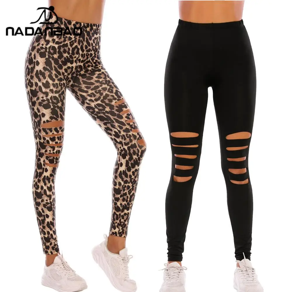 Nadanbao Women Sexy Leggings Hole High Waist Skintight Sports Leggings Girls Black Fashion Elastic Leopard Street Slim Pants
Nadanbao Women Sexy Leggings Hole High Waist Skintight Sports Leggings Girls Black Fashion Elastic Leopard Street Slim Pants