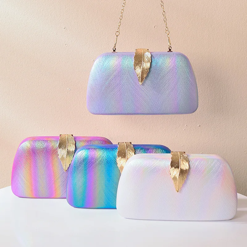 Bolder Laser Color Women's Clutch Bag 2021 with Metal Leaf Hasp Birthday Cocktail Party Handbags bolso acrilico mujer Dress Bags
Bolder Laser Color Women's Clutch Bag 2021 with Metal Leaf Hasp Birthday Cocktail Party Handbags bolso acrilico mujer Dress Bags
