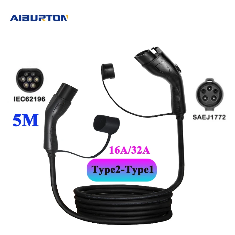 Aiburton Electric Car Charging Cable 110-220V 3.5/7KW 16/32A Electric Vehicle SAEJ1772 Female to IEC 62196-2 Male Plug Length 5M
Aiburton Electric Car Charging Cable 110-220V 3.5/7KW 16/32A Electric Vehicle SAEJ1772 Female to IEC 62196-2 Male Plug Length 5M