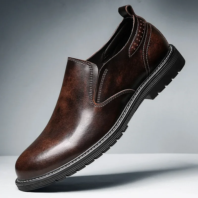 Moccasins Moccasins Genuine Leather Retro Business Fashion Men's Shoes Brown High-End Breathable
Moccasins Moccasins Genuine Leather Retro Business Fashion Men's Shoes Brown High-End Breathable