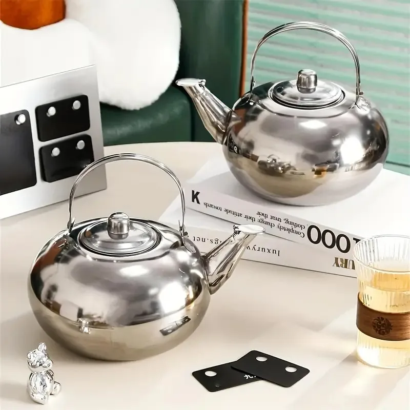 Portable Tea Kettle With Strainer Gas Stove Boiled Kettle Stainless Steel Teapot Whistling Kettle Large Capacity TeaKettle
Portable Tea Kettle With Strainer Gas Stove Boiled Kettle Stainless Steel Teapot Whistling Kettle Large Capacity TeaKettle