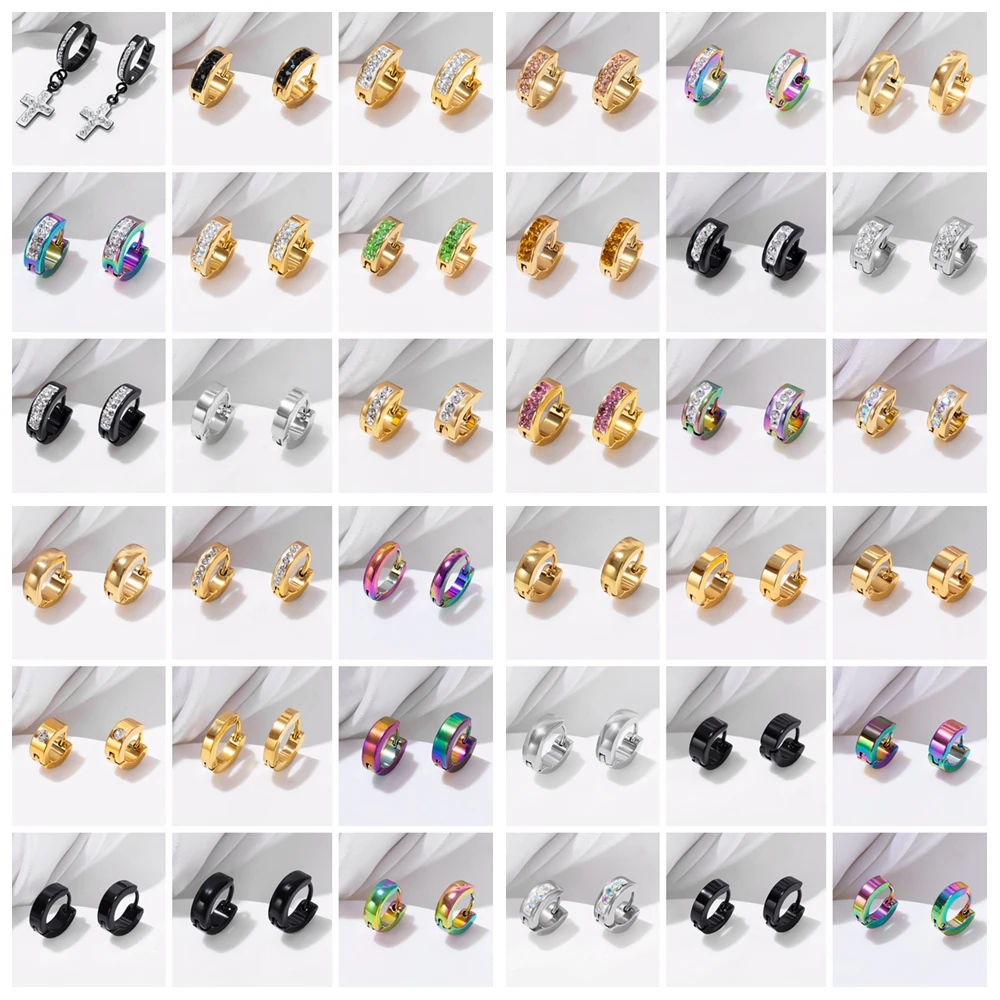 ESSFF 36Pairs Stainless Steel Fashion Hoop Earrings for Men Punk Small Ear Clip Earring for Girls Womens Hoops Jewelry Wholesale
ESSFF 36Pairs Stainless Steel Fashion Hoop Earrings for Men Punk Small Ear Clip Earring for Girls Womens Hoops Jewelry Wholesale