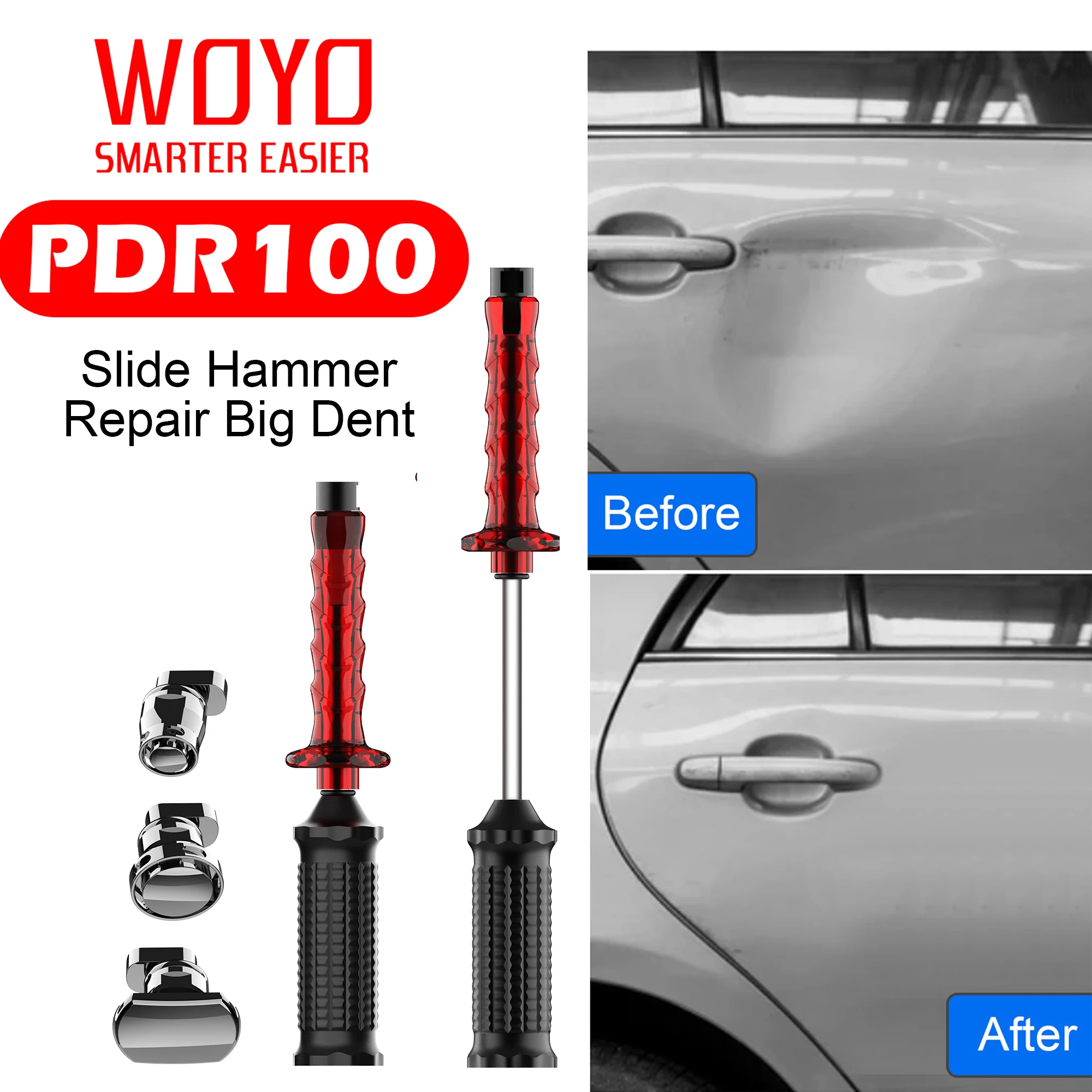

WOYO PDR100 Auto Body Repair Dent Repair Tools Damage-free Paint Cold Glue Dent Repair Pulling Tool Set