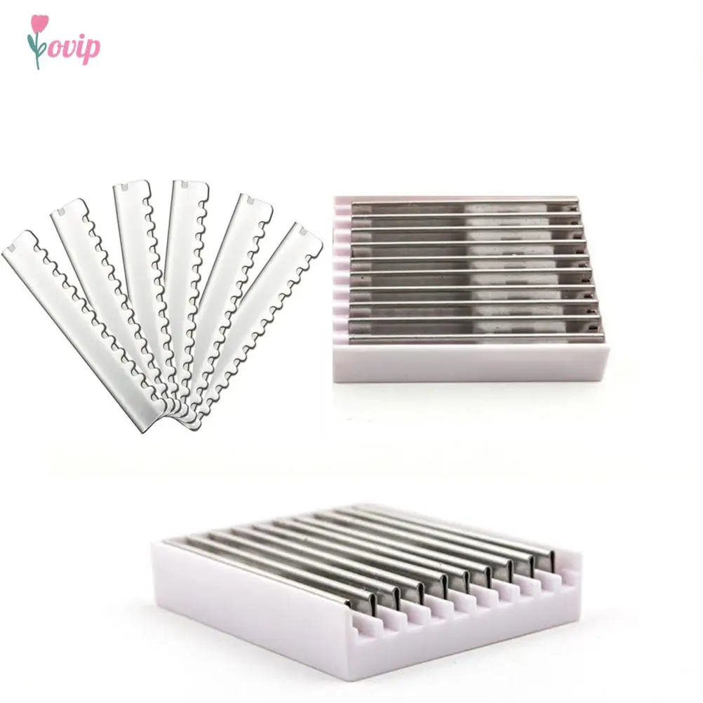 

10 PCS Replacement Hairdressing Hair Shaving Cutting Styling Razor Blades Sawtooth Type Salon Home Professional Tool Wholesale