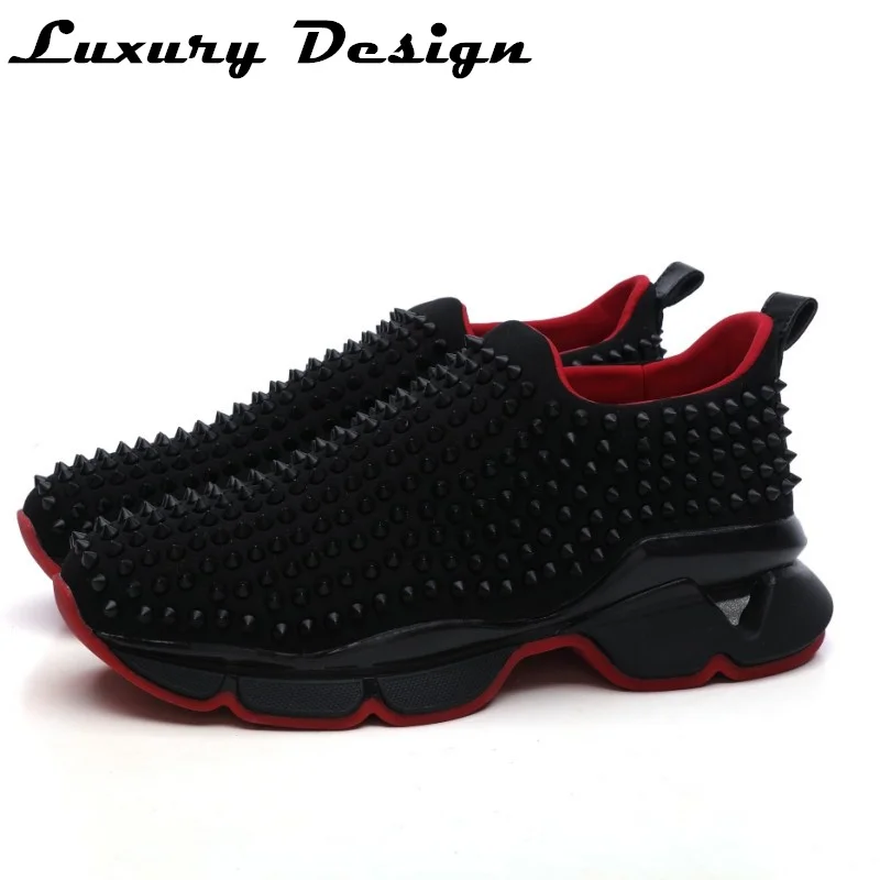 

Rivets Sneakers Women Vulcanized Man Luxury Spike Shoes Platform Brand Designer Casual Shoes Thick Sole Tennis Shoes Female