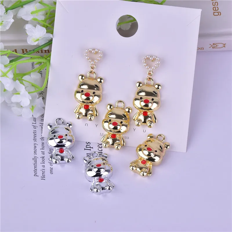 10pcs/pack Cute Bear Golden Color Silver Color Metal Charms DIY Earring Bracelet Jewelry Making 17x30mm
10pcs/pack Cute Bear Golden Color Silver Color Metal Charms DIY Earring Bracelet Jewelry Making 17x30mm