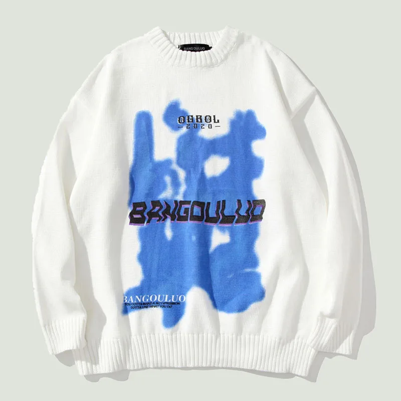 Men's Retro Knitted Sweaters Harajuku Pattern Letter Printed Jumper Hip Hop Oversized Casual Loose O-Neck Pullover Unisex Autumn
Men's Retro Knitted Sweaters Harajuku Pattern Letter Printed Jumper Hip Hop Oversized Casual Loose O-Neck Pullover Unisex Autumn