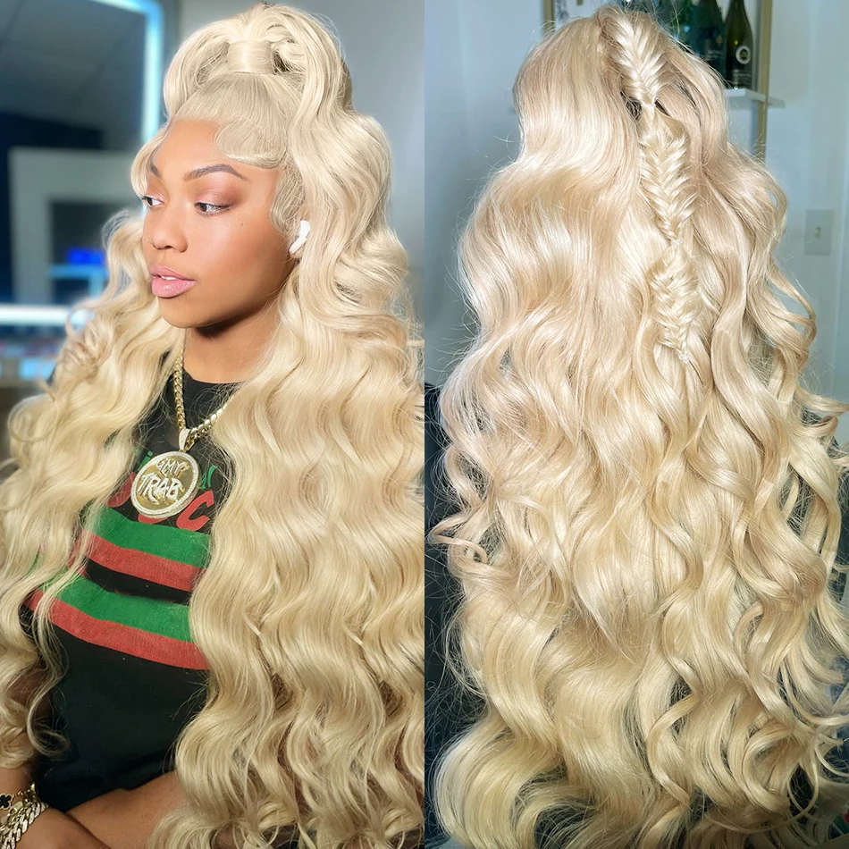 613 Blonde Lace Front Wig Body Wave 13x4 HD Lace Frontal Wigs 30 inch Brazilian Remy Blonde Human Hair Wigs for Women
613 Blonde Lace Front Wig Body Wave 13x4 HD Lace Frontal Wigs 30 inch Brazilian Remy Blonde Human Hair Wigs for Women