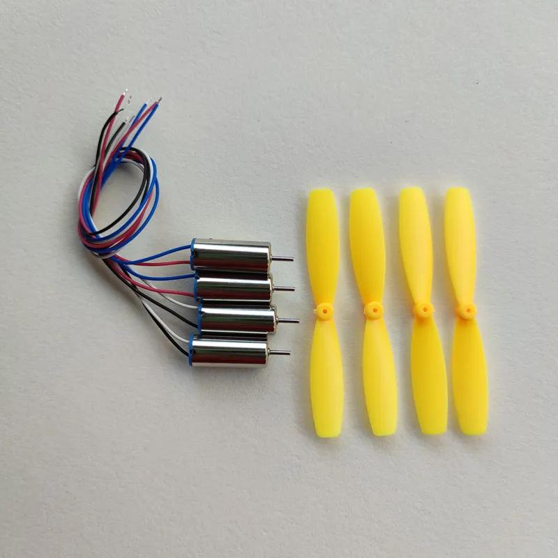 

Mini 716 Coreless Motor DC 3.7V 1mm Shaft Dia. High Speed 55mm Propellers A B for Small RC Drone Four-axis Aircraft Quadcopter