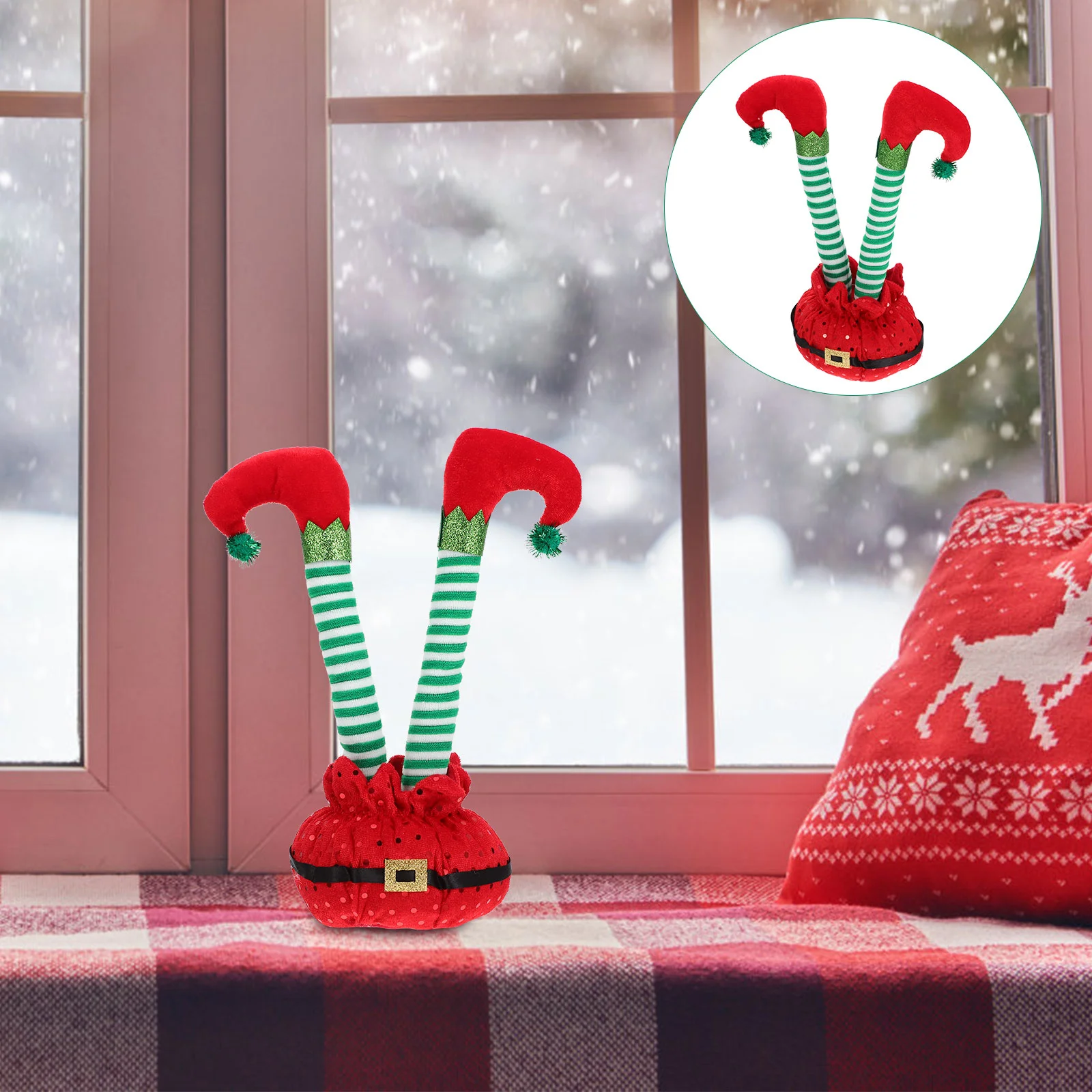 

Christmas Elf Legs Decoration Xmas Desktop Astetic Room Tablescape Cotton Ornaments Decorations Decorate