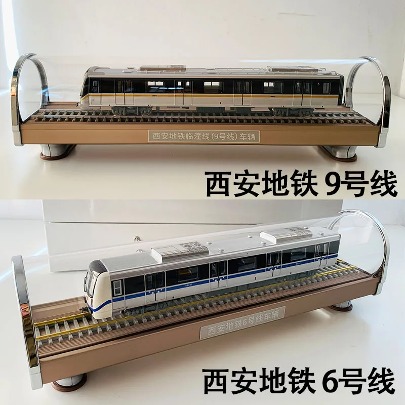 

1:68 Scale Vehicle Model Xi'an Metro Line 6 And 9 Static Rail Transit Train Sand Table Ornaments Adult Collection Gift Souvenirs