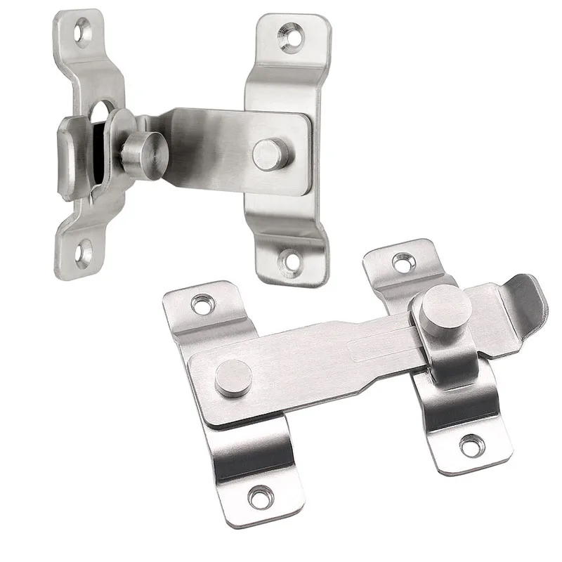 

Stainless Steel Anti-Theft Wood Door Bolt Security Chain Lock Buckle Hotel Home Window Furniture Latches Hasp Hardware