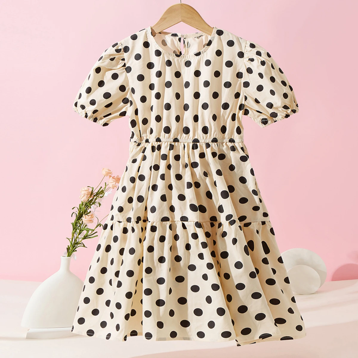 

Summer Kids Polka Dot Print Dresses for Girls Clothes Teenagers Princess Costumes Cotton Children Party Outfits 4 6 8 9 12 Years