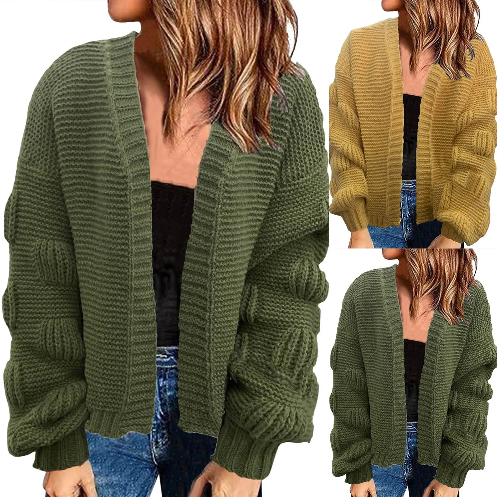 

Vintage Twist Cardigan Women Sweater Knitwear 2023 Autumn Winter Open Stitch Top Solid Slim Long Sleeve Cardigans Coat