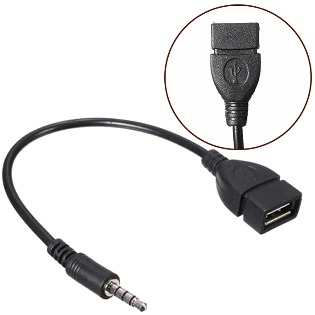 1pc Car Black ABS Audio AUX Cable 3.5mm Male To USB 2.0 Type A Female Converter Adapter Cable Car Radio Car Electronics
1pc Car Black ABS Audio AUX Cable 3.5mm Male To USB 2.0 Type A Female Converter Adapter Cable Car Radio Car Electronics
