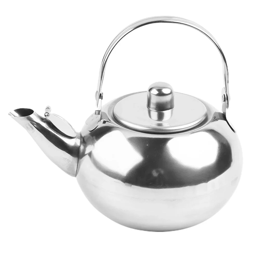 1pc Teapot 1/1.5/2 /2.5L Stainless Steel Teapot With Strainer Kettle Coffee Water Kettle Drink Container Teaware Kitchen Cooking
1pc Teapot 1/1.5/2 /2.5L Stainless Steel Teapot With Strainer Kettle Coffee Water Kettle Drink Container Teaware Kitchen Cooking