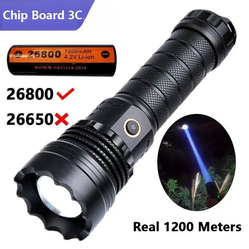 High Power Strong Light Long Range LED Flashlight USB Charging 26800 Lithium Battery Outdoor Telescopic Zoom Long-range Torch
High Power Strong Light Long Range LED Flashlight USB Charging 26800 Lithium Battery Outdoor Telescopic Zoom Long-range Torch