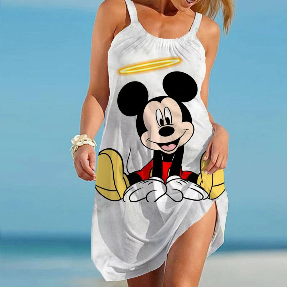Casual Mid Length Disney Dress Women Fashion Summer Sling Beach Dress Sleeveless Party Dress Elegant Sun Dress 3D Print Dress
Casual Mid Length Disney Dress Women Fashion Summer Sling Beach Dress Sleeveless Party Dress Elegant Sun Dress 3D Print Dress