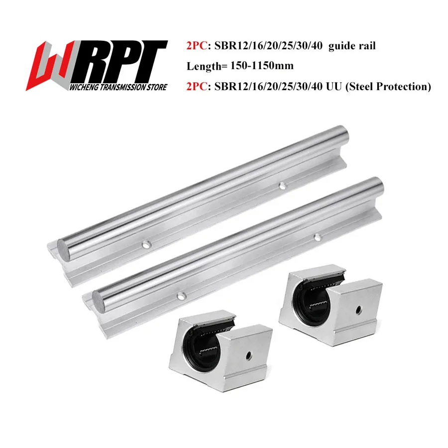 Linear Guide 2PCS SBR12 16 20 25 30 35 40 Length 150-1150mm 2PCS SBR12-40UU Steel Protection Slider Bearing DIY Mills CNC Parts
Linear Guide 2PCS SBR12 16 20 25 30 35 40 Length 150-1150mm 2PCS SBR12-40UU Steel Protection Slider Bearing DIY Mills CNC Parts