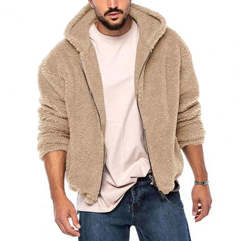 Men Jacket Featuring A Cozy Plush Hood Trendy Men's Fluffy Hooded Coat Thickened Fleece Jacket for Winter Warmth Zipper for Men
Men Jacket Featuring A Cozy Plush Hood Trendy Men's Fluffy Hooded Coat Thickened Fleece Jacket for Winter Warmth Zipper for Men