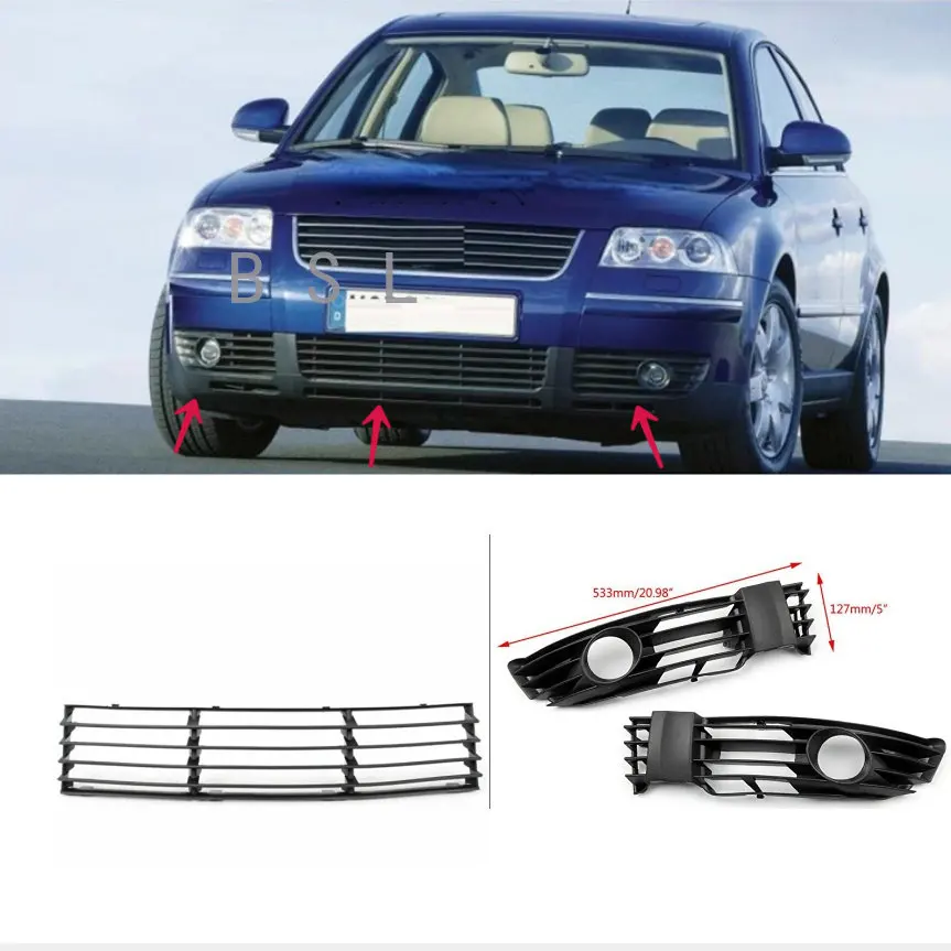Black Front Bumper Center Lower Grille Cover For Volkswagen VW Passat B5.5 2001 2002 2003 2004 2005
Black Front Bumper Center Lower Grille Cover For Volkswagen VW Passat B5.5 2001 2002 2003 2004 2005