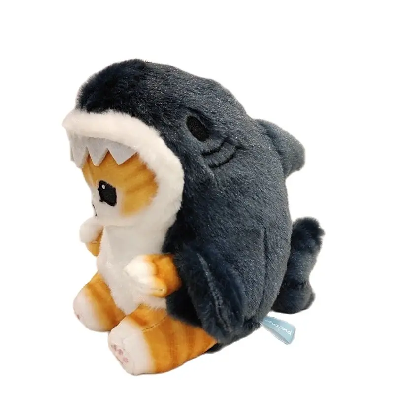 Cute Shark Cat Fried Shrimp Cat Plush Doll Pendant Doll Beautiful Room Car Bag Decoration Pendant Opening Holiday Gift