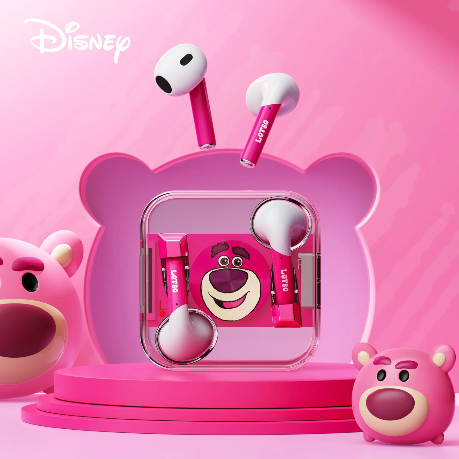 

Disney lk10 Bluetooth Headset Good-looking Ladies New Sports in-Ear Universal Student Party Earbuds TWS Cartoon earphones cute