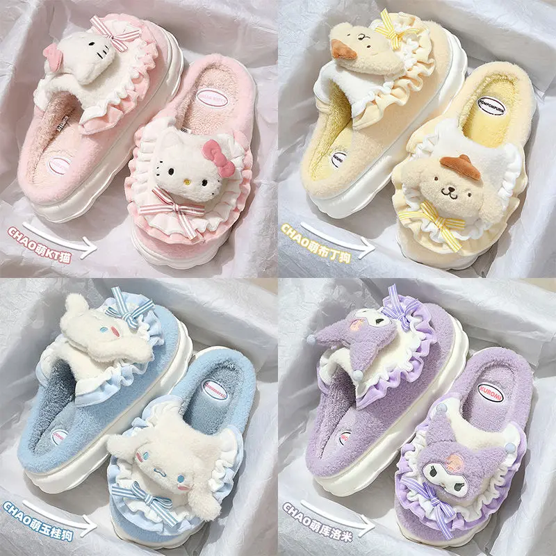Шлепанцы хлопчатобумажные Sanrioed Kawaii Hello Kittys Kuromi My Melody аниме мультфильм Осень-зима сохранить искусственную кожу
Шлепанцы хлопчатобумажные Sanrioed Kawaii Hello Kittys Kuromi My Melody аниме мультфильм Осень-зима сохранить искусственную кожу