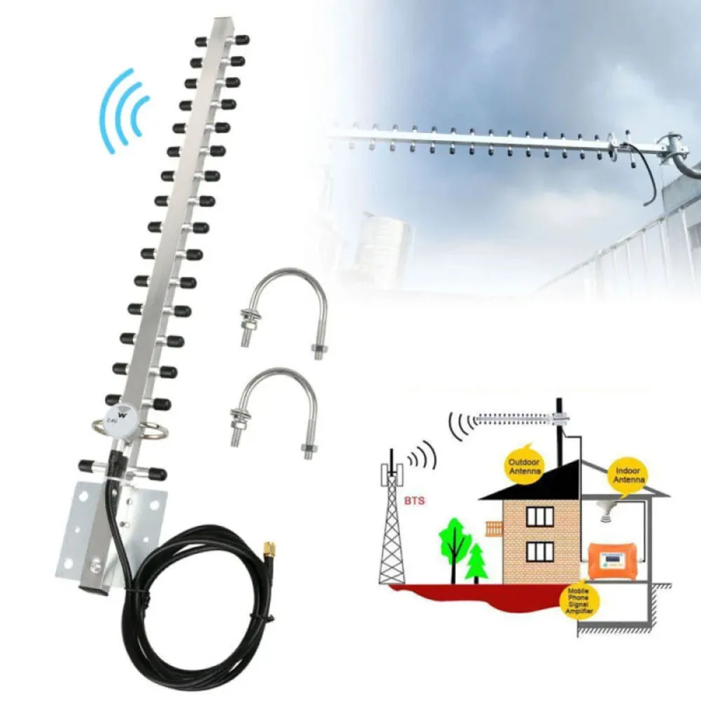 2.4GHz WiFi Antenna 25dBi 50.00X8.00X4.00 Cm Outdoor Directional Signal For Wireless Router Frequency Range 2400-2500MHz
2.4GHz WiFi Antenna 25dBi 50.00X8.00X4.00 Cm Outdoor Directional Signal For Wireless Router Frequency Range 2400-2500MHz