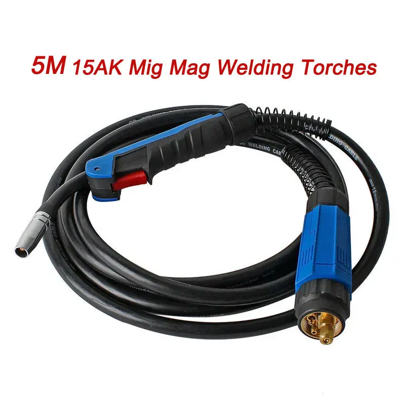 

5M 15AK Mig Mag Welding Torches Accessories 10ft MB15AK Weld Torch Gun with Europ Connector for Mig Co2 Welding Equipment Tool