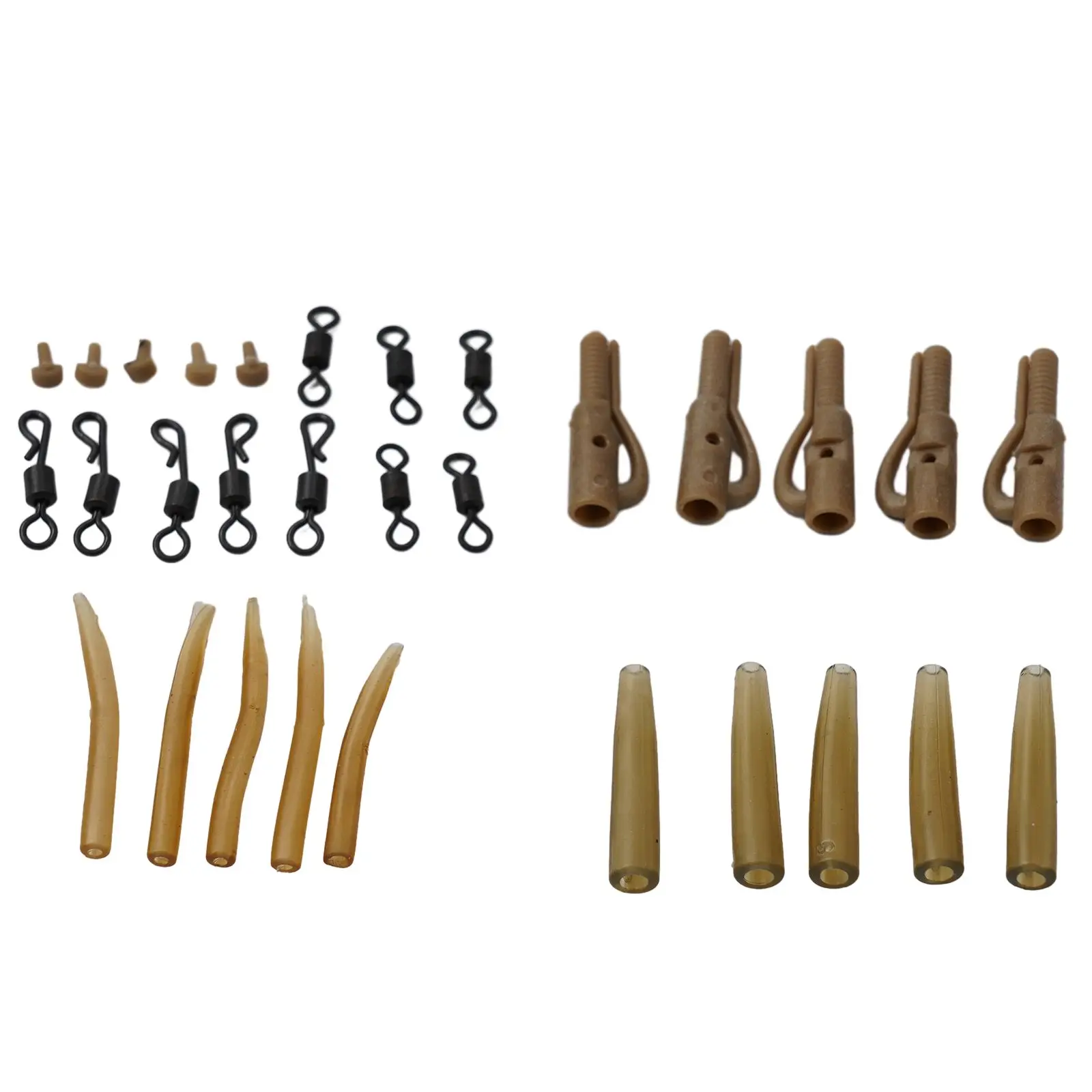 Fishing Rig Accessory Set 10 Lead Clips 10 Tail Rubber 20 Quick Change Swivels 10 Anti-Tangle Sleeves Fishing Accessories
Fishing Rig Accessory Set 10 Lead Clips 10 Tail Rubber 20 Quick Change Swivels 10 Anti-Tangle Sleeves Fishing Accessories