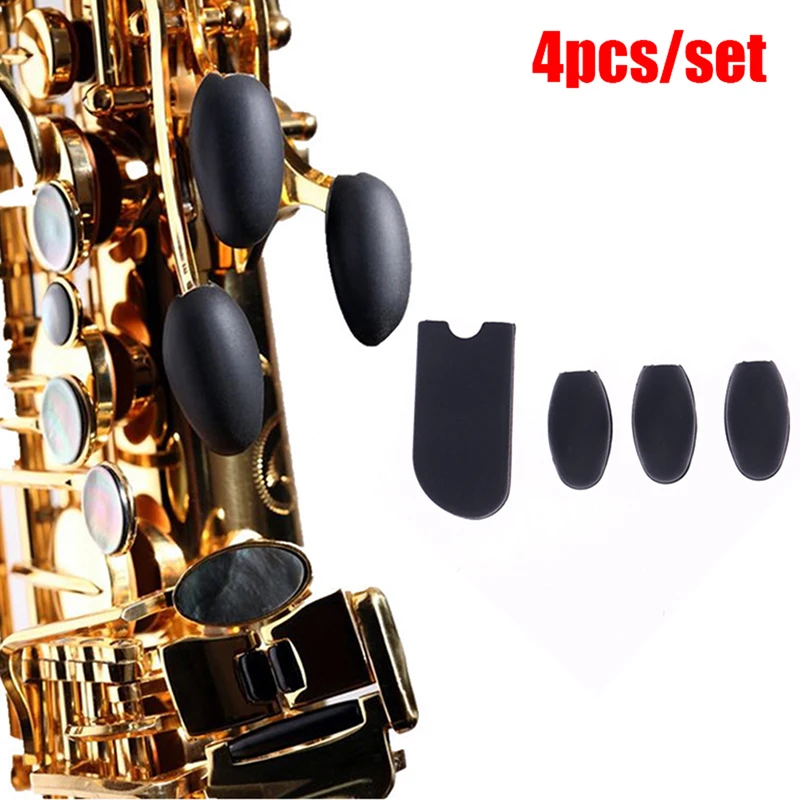 

4PCS/Set Saxophone Finger Rest Saxophone Thumb Rest Cushion Palm Key Silicone Finger Protector for Alto Tenor Soprano Saxophone