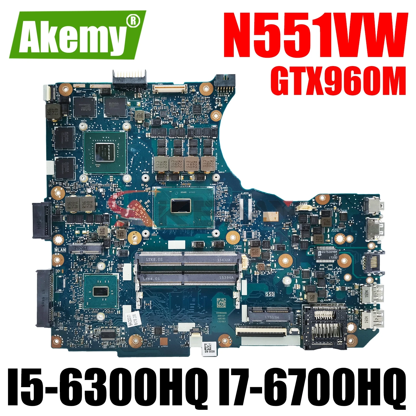 Материнская плата N551VW для ноутбука ASUS G551V G551VW N551VX N551V G58V FX551V FX551VW
Материнская плата N551VW для ноутбука ASUS G551V G551VW N551VX N551V G58V FX551V FX551VW